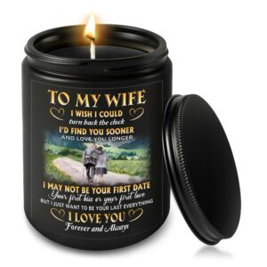 glakeun wife gifts - christmas candle for wife - to my wife candle - valentine day gifts - mother's day, anniversary, birthday gifts for wifey, bride, fiancee, mom, mrs, women, girlfriend - candle 7oz