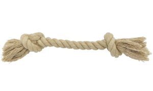 natural hemp & cotton dog rope toy - usa made, durable and fun