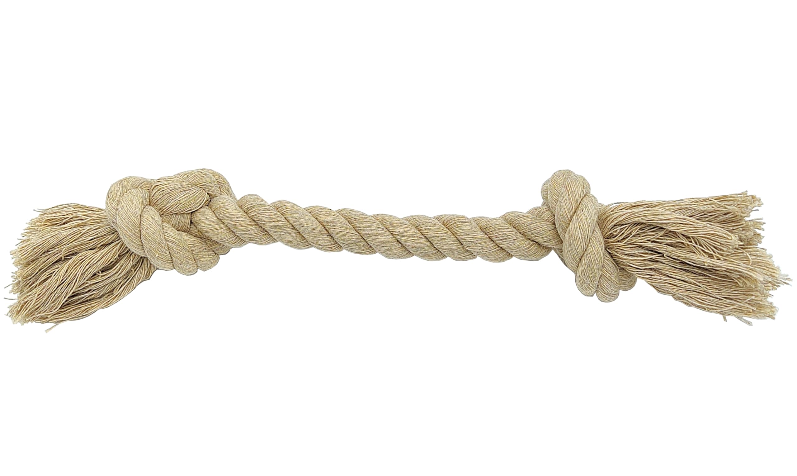 Natural Hemp & Cotton Dog Rope Toy - USA Made, Durable and Fun