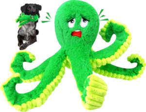 loncoldy squeaky dog toys for large dogs, plush dog toys to keep them busy, large dog toys for aggressive chewers, crinkle dog toy, tug of war octopus dog toy for large medium small dogs