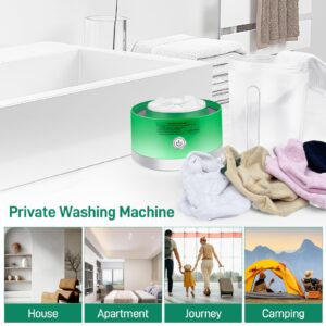 Portable washing machine,Mini Washer,.Deep cleaning of underwear, baby clothes and other small clothes.Suitable for apartments, dormitories, hotels. (Green) (Green)