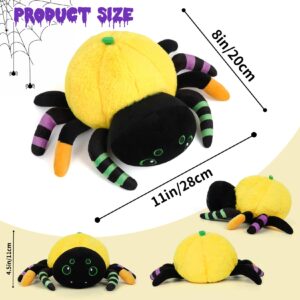 MUFEIRUO Halloween Stuffed Animal,8 in Halloween Plush Spider,Cute Pumpkin Plush Pillow,Halloween Spider Plushie Doll Toys for Kids,Gift for Halloween Boys Girls