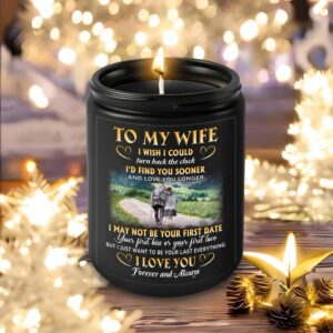 GLAKEUN Wife Gifts - Christmas Candle For Wife - To My Wife Candle - Valentine Day Gifts - Mother's Day, Anniversary, Birthday Gifts For Wifey, Bride, Fiancee, Mom, Mrs, Women, Girlfriend - Candle 7OZ