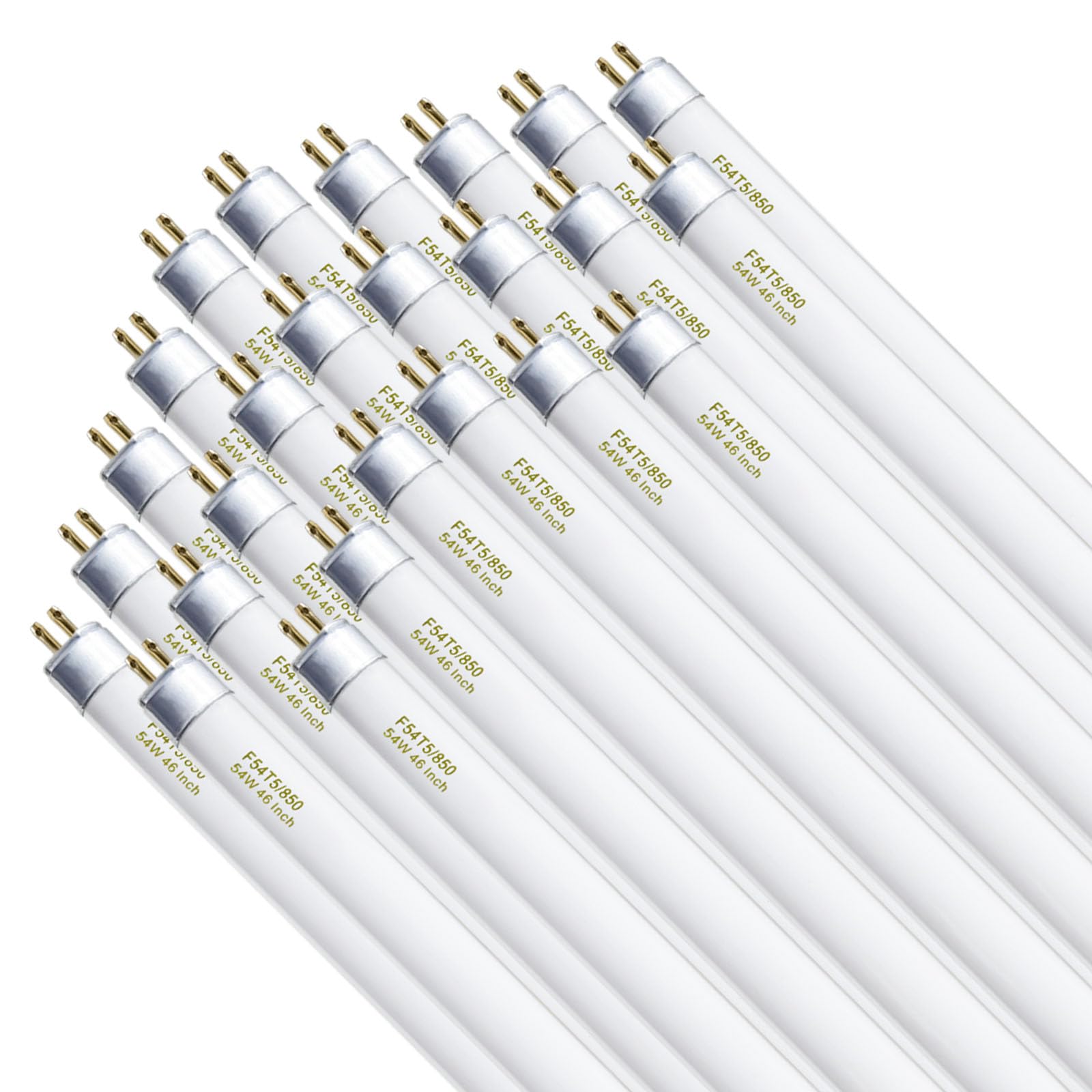 Celiwace F54T5/850/HO/ALTO 4 feet 54 Watt, T5 High Output 5000K Fluorescent Tube 46 Inches, 25 Pack G5 Cap 4200 Lumens