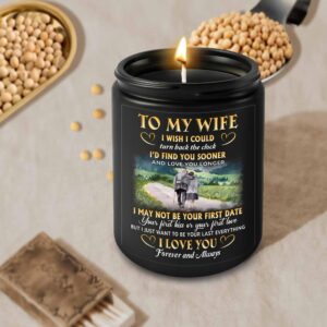 GLAKEUN Wife Gifts - Christmas Candle For Wife - To My Wife Candle - Valentine Day Gifts - Mother's Day, Anniversary, Birthday Gifts For Wifey, Bride, Fiancee, Mom, Mrs, Women, Girlfriend - Candle 7OZ