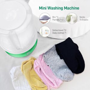 Portable washing machine,Mini Washer,.Deep cleaning of underwear, baby clothes and other small clothes.Suitable for apartments, dormitories, hotels. (Green) (Green)