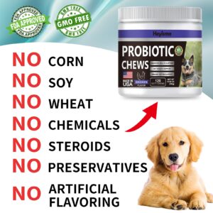 Probiotics for Dogs, Improve Yeast Balance, Itchy Skin Itchy Ears, Chicken Wrapped Sticks Pumpkin Dog Treats,14.1oz Rawhide Free