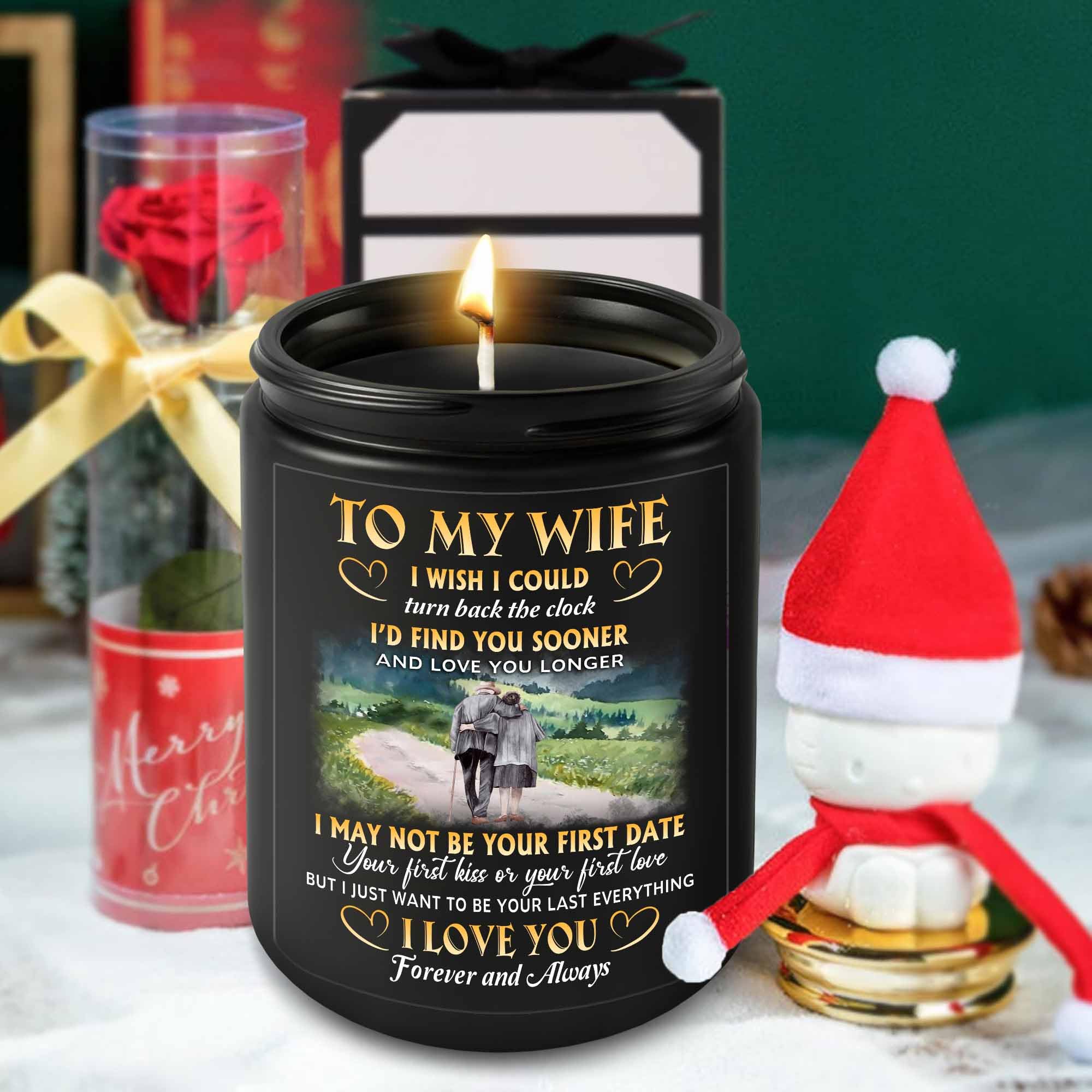 GLAKEUN Wife Gifts - Christmas Candle For Wife - To My Wife Candle - Valentine Day Gifts - Mother's Day, Anniversary, Birthday Gifts For Wifey, Bride, Fiancee, Mom, Mrs, Women, Girlfriend - Candle 7OZ