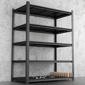 greatmeet 84" h heavy duty garage shelves, 3000lbs load metal storage shelving, 24" d x 47" w x 84" h storage rack shelf for shed, garage, pantry, basement