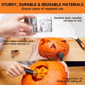 Shuttle Art 29PCS Halloween Pumpkin Carving Kit, 22 PCS Stainless Steel Pumpkin Carving Stencils with 4 Electronic Candles & 3 Carving Tools, Easy Safe Fun and Durable for Kids Adults Pumpkin Carving