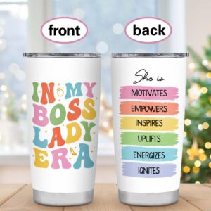 Boss Lady Gifts for Women, Boss Day Gifts for Women, Best Boss Gifts, Cool Gifts for Bosses, Boss Gifts for Boss Lady Manager Coworker Employer, Funny In My Boss Lady Era Leader Tumbler 20oz