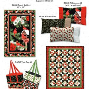 Wilmington Prints Cardinal Cozy Holly Toss, Fabric by The Yard (Cream)