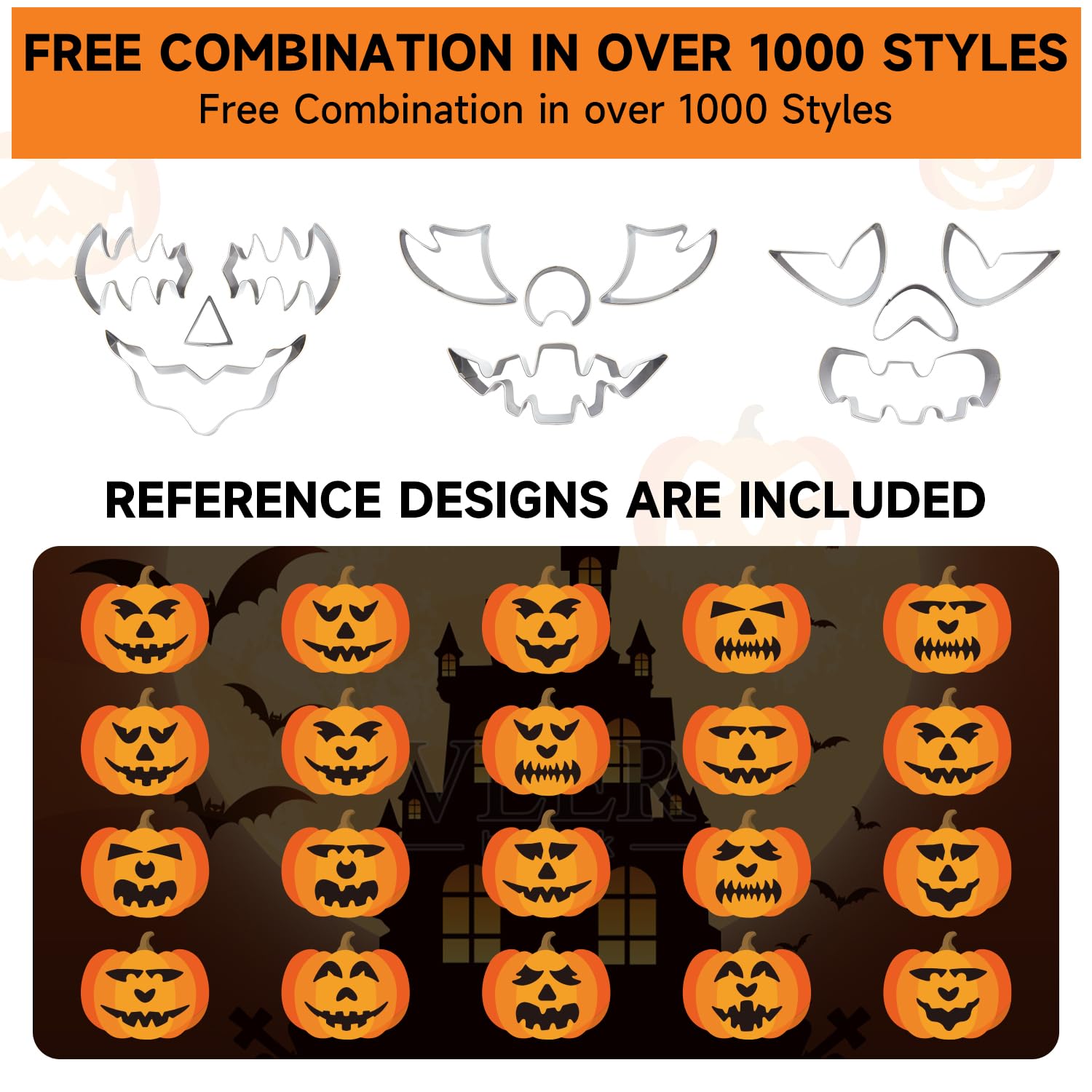 Shuttle Art 29PCS Halloween Pumpkin Carving Kit, 22 PCS Stainless Steel Pumpkin Carving Stencils with 4 Electronic Candles & 3 Carving Tools, Easy Safe Fun and Durable for Kids Adults Pumpkin Carving