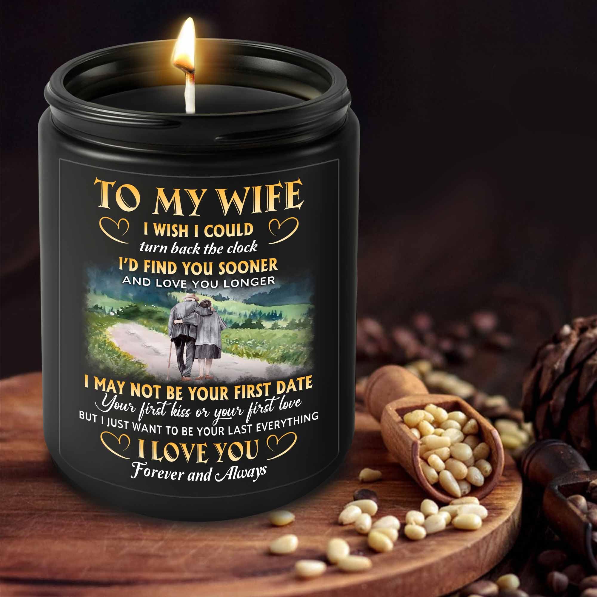 GLAKEUN Wife Gifts - Christmas Candle For Wife - To My Wife Candle - Valentine Day Gifts - Mother's Day, Anniversary, Birthday Gifts For Wifey, Bride, Fiancee, Mom, Mrs, Women, Girlfriend - Candle 7OZ