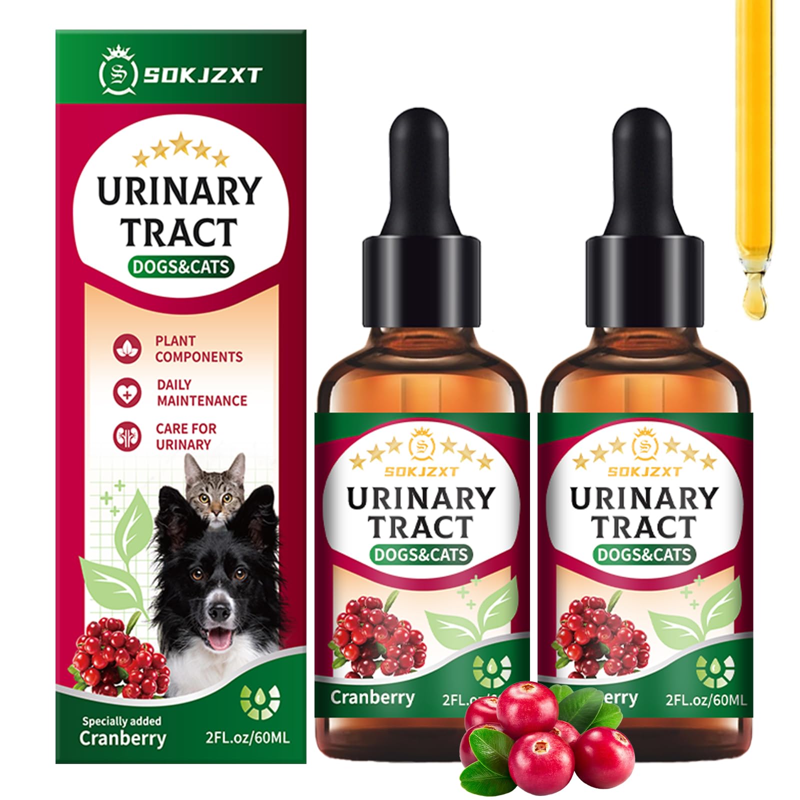 SDKJZXT Dog UTI Treatment - Effective Cat UTI Remedy and Cat UTI Medicine - Fast-Acting Relief for Pet Urinary Tract Infections - Safe and Gentle Formula for Dogs and Cats