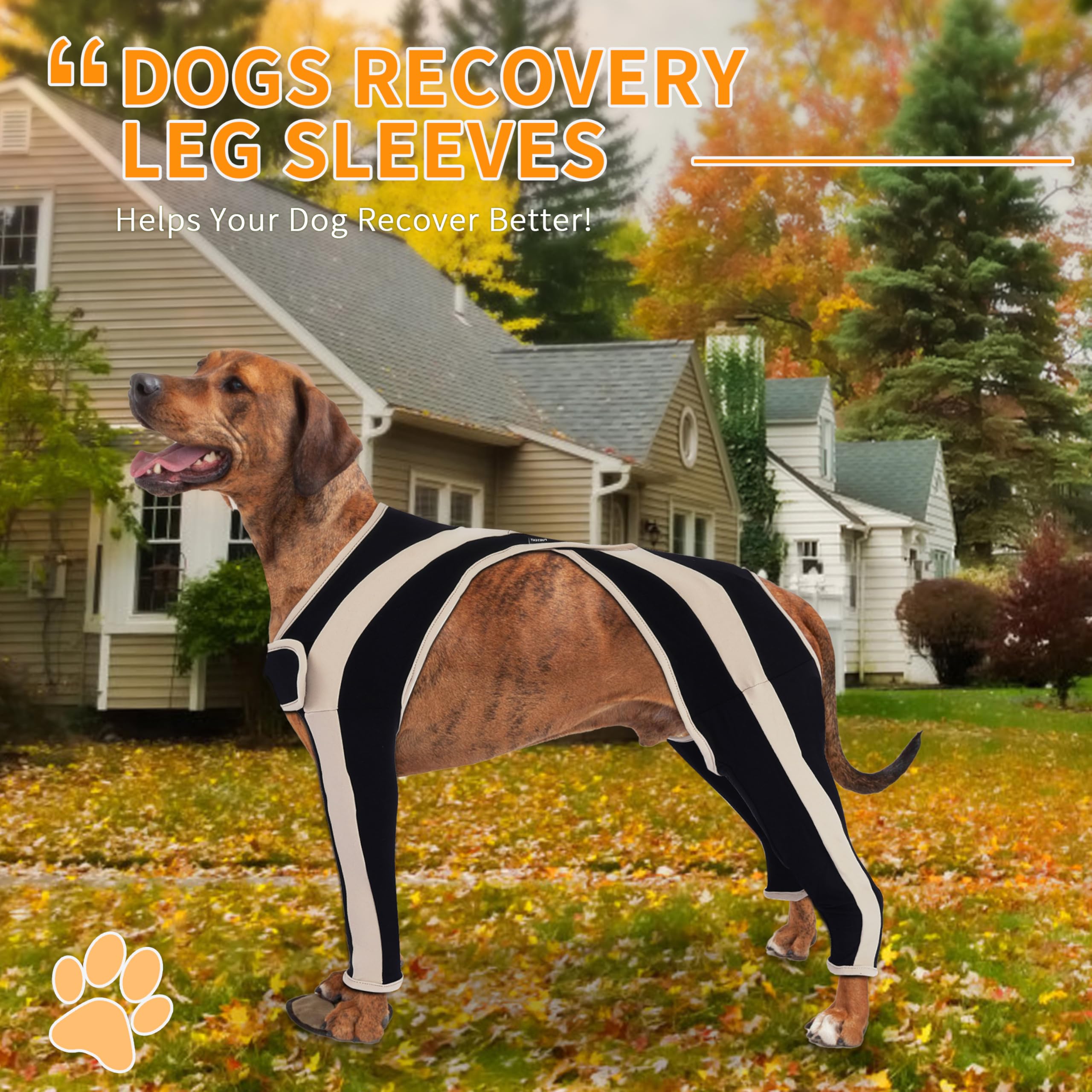 Dog Surgery Recovery Suit, Cone Collar Alternative, Provides Elbow and Knee Protection for Four Legs, Soft and Breathable, Prevents Pet Wounds from Licking and Biting, Helps Wound Healing, L