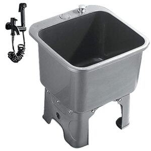 mop sink floor mount mop service basin, commercial shop sink with faucet, household balcony utility sink wash station laundry tub slop sink