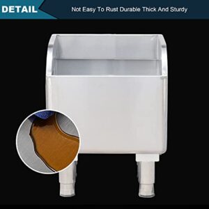 Free Standing Utility Sink Mop Service Basin Wash Station, Heavy Duty Stainless Steel Commercial Floor Mop Sink, Household Balcony Laundry Tub Slop Sink for Kitchen Restaurant Business