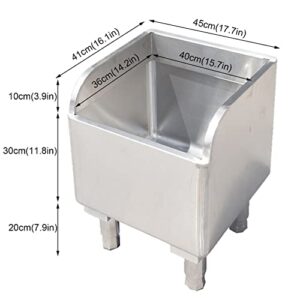 Free Standing Utility Sink Mop Service Basin Wash Station, Heavy Duty Stainless Steel Commercial Floor Mop Sink, Household Balcony Laundry Tub Slop Sink for Kitchen Restaurant Business