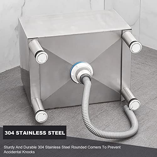 Stainless Steel Commercial Sink with Faucet, Kitchen Sink Station with Deep Basin, Utility Sink for Home Laundry Room Garage Bar Restaurant