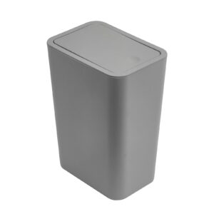 Kitchen Trash Can Bathroom Trash Can with Lid, Garbage Bin Small Garbage Can with Press Lid, Garbage Cans for Kitchen Plastic Wastebasket with Popup Lid Dustbin for Home, Office