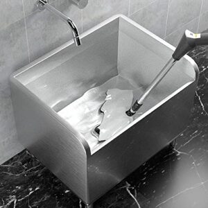 stainless steel floor mount mop sink/basin with sink drainage/strainer for commercial kitchen, restaurant, business, garages, basements