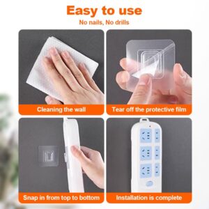 JUDUNA Transparent Double-Sided Adhesive Wall Hooks Nail Free No Damage Without Traces, Hanger Strong Self-Stick Hooks for Bathroom and Kitchen Office, Nail Free No Damage Without Traces (5)