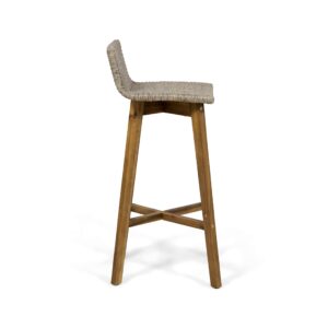 Christopher Knight Home La Brea Outdoor Acacia Wood and Wicker Barstools (Set of 4), Light Brown and Teak