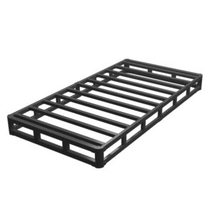 HOBINCHE 6 Inch Twin Bed Frame with More Steel Slat Support,Low Profile Twin Metal Platform Bed Frame with Round Corner Edges Support Mattress Foundation,No Box Spring Needed/Easy Assembly/Noise Free