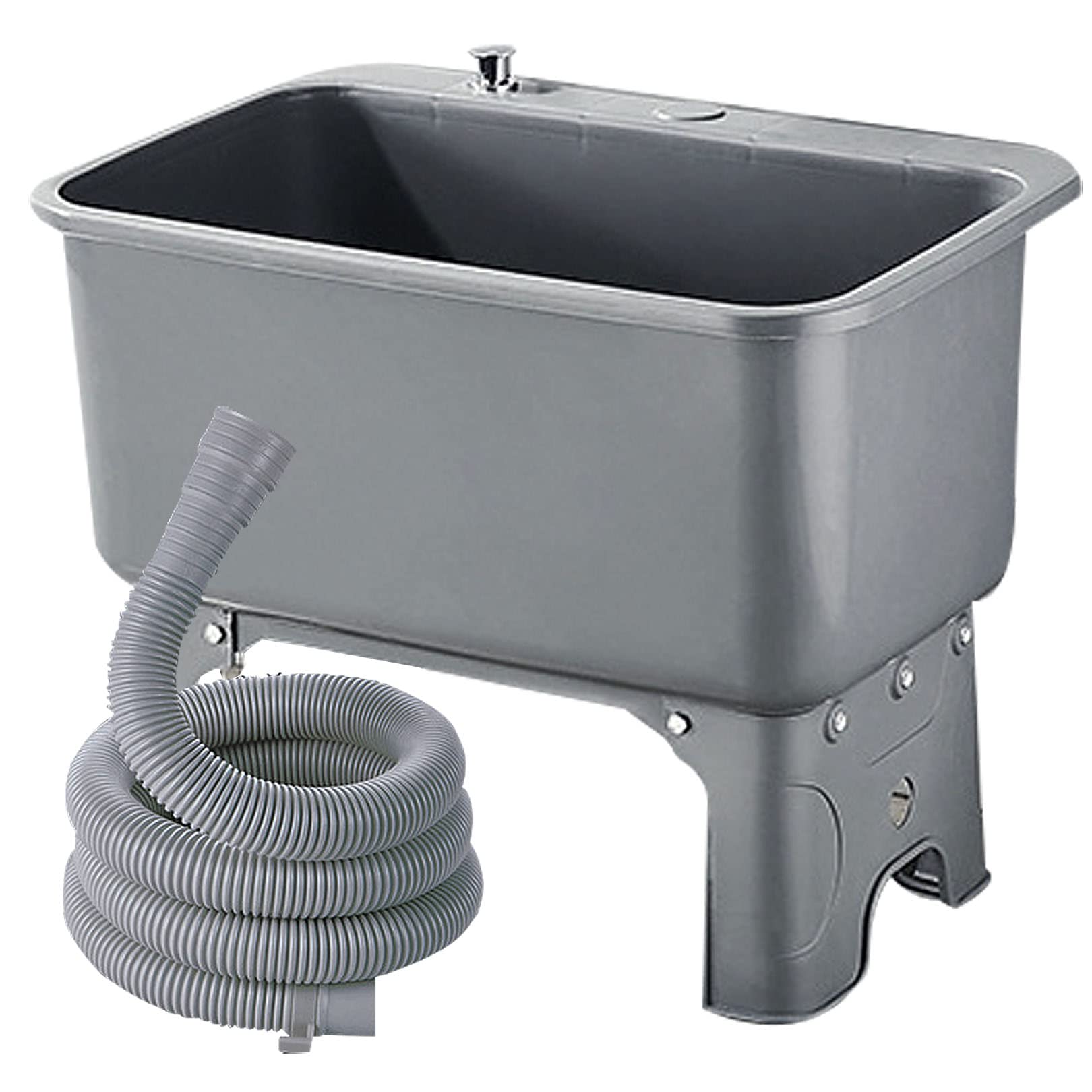 Floor Mop Sink Commercial Mop Service Basin, Utility Sink Mop Bucket with 1m Drain Hose, Bathroom Sink Laundry Tub Slop Sink, Outdoor Sink