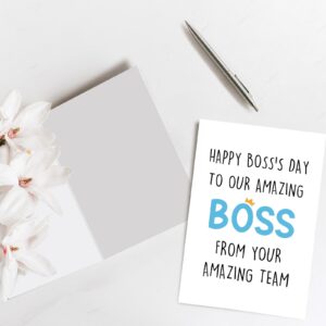 Spercy Boss Day Card for Him Her, Boss Appreciation Card, Bosses Day Card Gift for Women Men, Happy Boss's Day to Our Amazing Boss