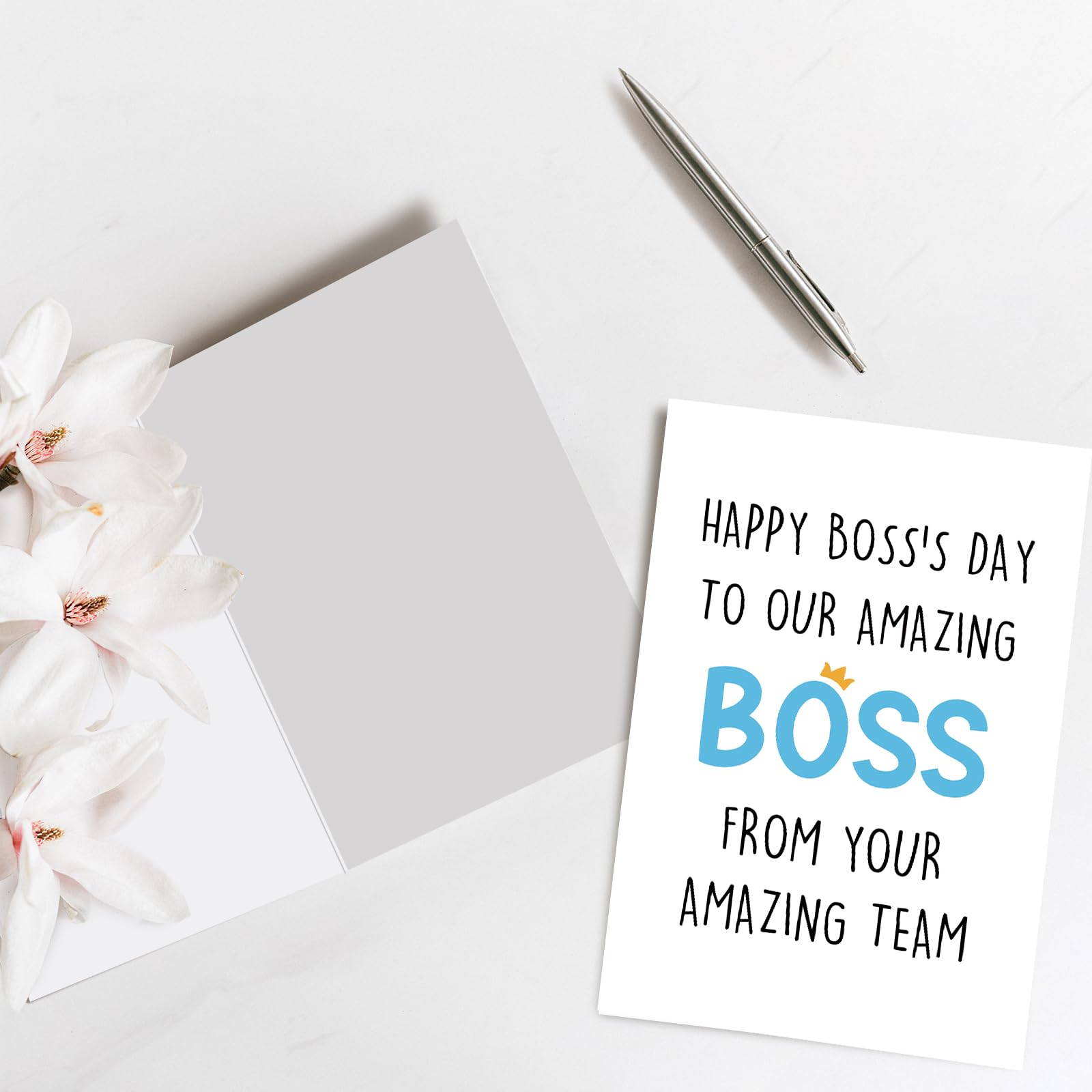 Spercy Boss Day Card for Him Her, Boss Appreciation Card, Bosses Day Card Gift for Women Men, Happy Boss's Day to Our Amazing Boss