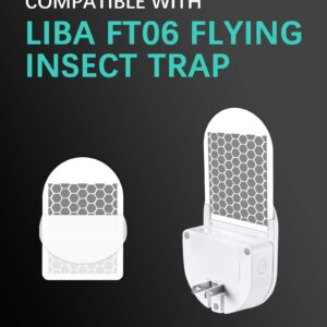 12 Pcs Flying Insect Trap Refill Compatible with LiBa FT06 Fly Trap Indoor for Home, Replacement Sticky Glue Cards for Plug-in Bug Light Trap