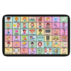 core vocabulary rug, communication rug for kids sped classroom rug, autism communication carpet, rug for speech therapist decor, school rug (style-ds02, size medium (4x6 feet))