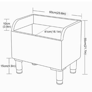 Commercial Floor Mop Sink Stainless Steel Mop Service Basin, Indoor/Outdoor Freestanding Sink Laundry Room Slop Sink Utility Tub Mop Bucket