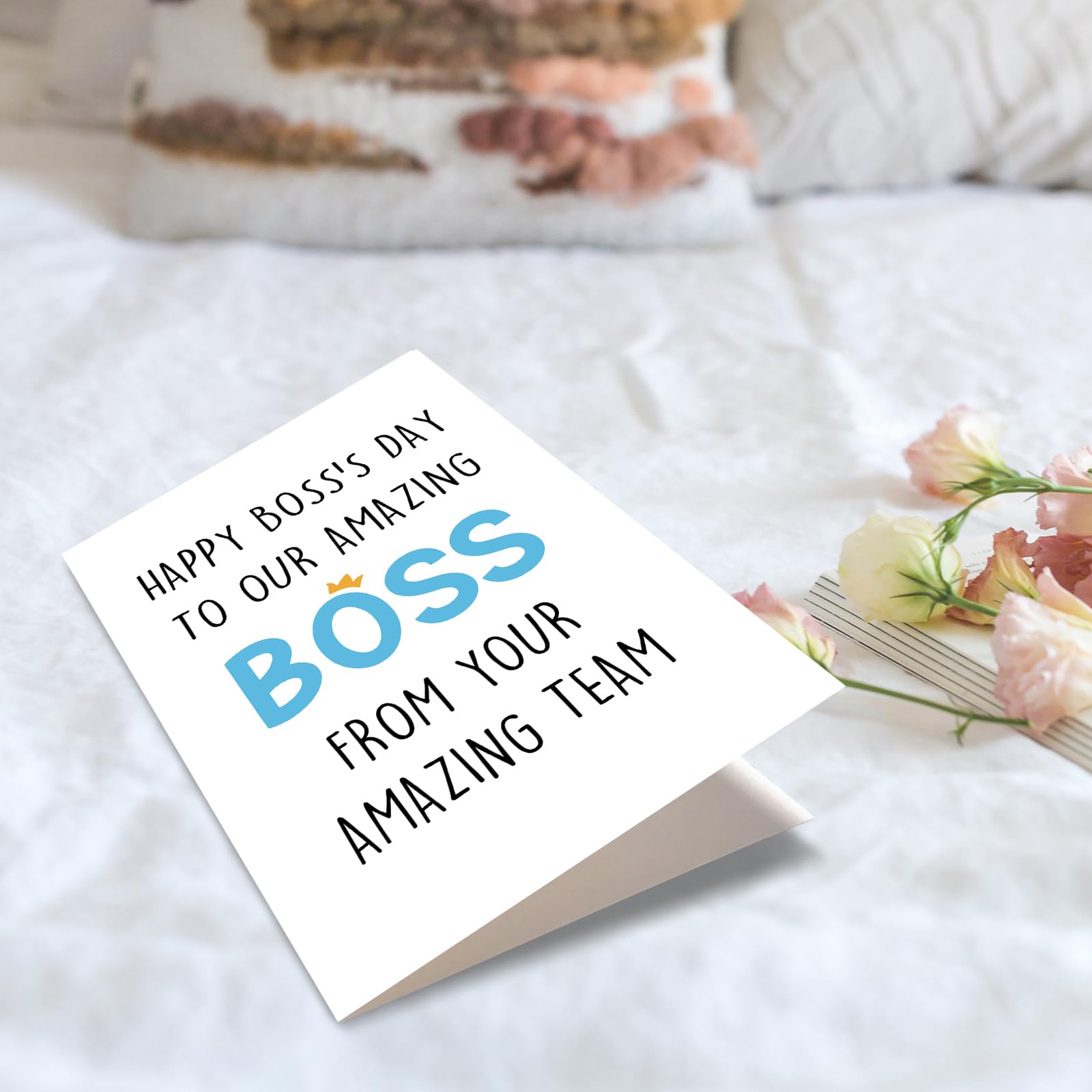 Spercy Boss Day Card for Him Her, Boss Appreciation Card, Bosses Day Card Gift for Women Men, Happy Boss's Day to Our Amazing Boss