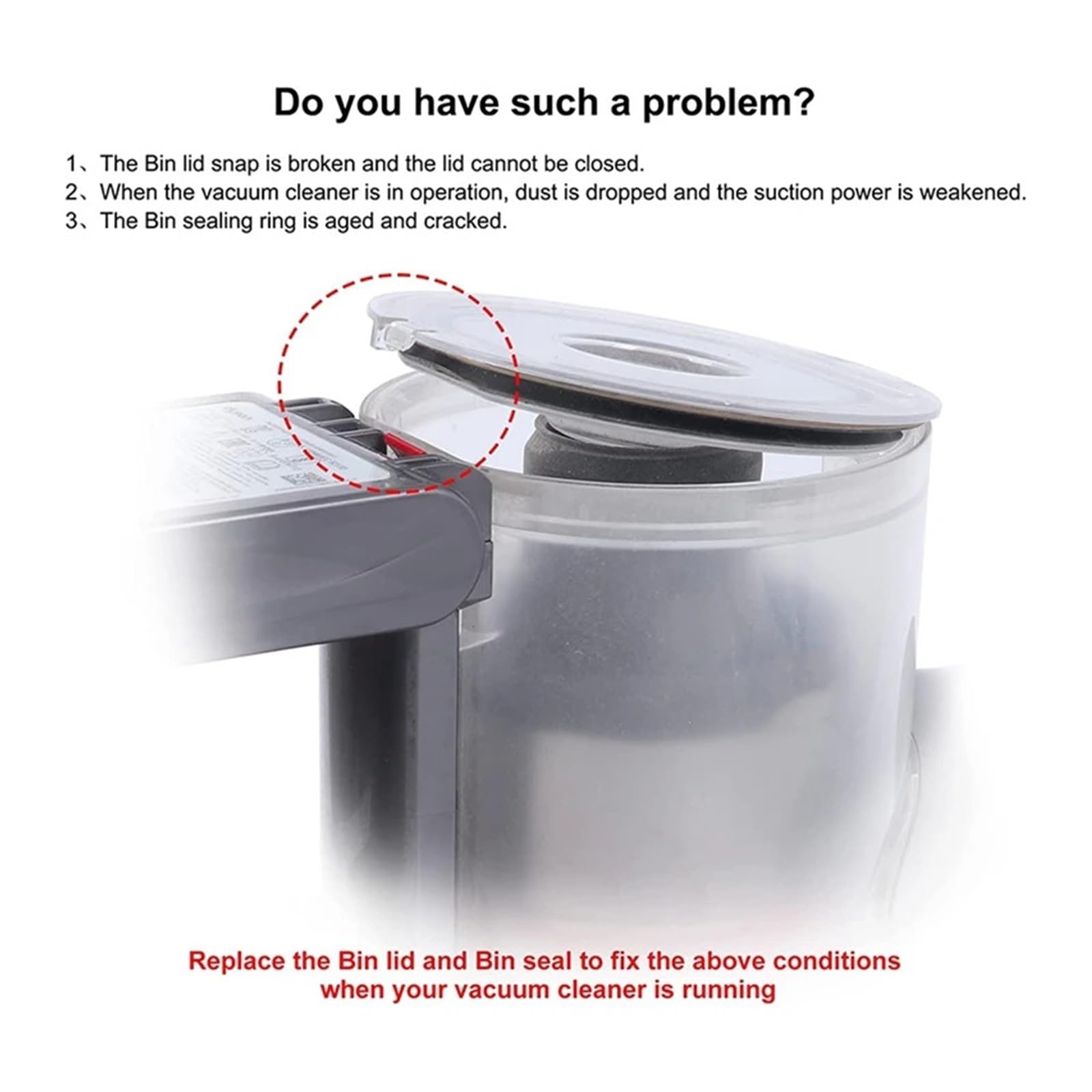 TUITA Cordless Vacuum Cleaner Dust Bin Base Lid .Compatible for Dyson V7 V8. Collector Box Cap Replacement Parts Accessories(Dust Collector Box Cap A)