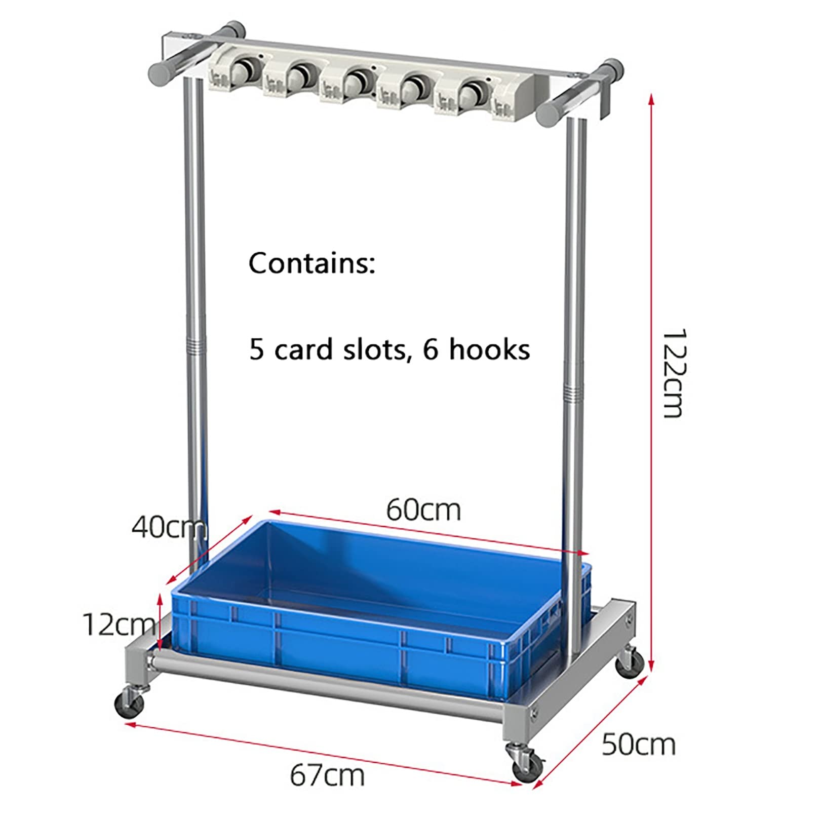 DHWDPO Cleaning Tool Tower Mop Holder Umbrella Stand,broom and Mop Holder Put Wet Mops Movable Commercial Mop Rack Cleaning Tool Cart Storage for Garden Garage Organizer Mop Drain Rack