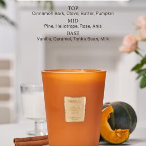 M&SENSE Fall Candles Caramel Pumpkin Latte Scented, 3 Wick Natural Soy Candles for Home Scented, Pumpkin Candle Gift for Halloween, Large 150H Long Lasting Slow Burn Luxury Jar Candle 35oz