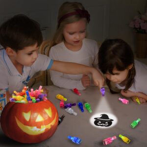 Halloween Party Favors, 40 PCS LED Finger Projector Lights, Halloween Toys for Kids Girls Boys, Glow in The Dark Toys Bulk for Halloween Party Favors Supplies Classroom Prizes Trick or Treat Gifts