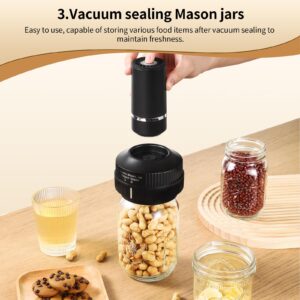 30-in-1 Electric Mason Jar Vacuum Sealer Kit - Wireless Kitchen Vacuum Sealer for Mason Jars, Food Preservation Vacuum Sealer for Vacuum Sealer Bags, Vacuum Sealing Machine with Red Wine Stoppers