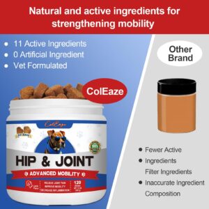 Joint Supplement for Dogs Glucosamine for Dogs Heart Shaped Chews Hip & Joint Supplement for Dogs 120 Count Lamb Flavor