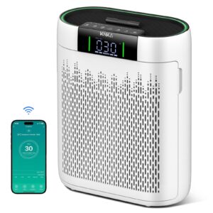 air purifiers for home large room bedroom up to 1740 ft², hepa air purifier with air quality monitor, smart wifi, true hepa, sleep mode, air cleaner for pets, dust, odor, smoke, pollen, ap2000wf