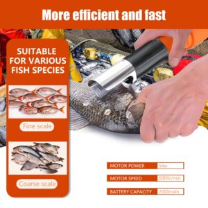 Powerful Cordless Electric Fish scale tools,Two-way Rotated,Electric Fish Scaler Remover,More Efficient And Faster Fish Descaler Tool