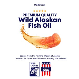 Premium Wild-Caught Alaskan Omega-3 Fish Oil for Dogs - Supports Joint Mobility, Heart Health & Immune System - Relieves Itchy Flaky Skin & Allergies - Enhances Coat Shine & Skin Hydration