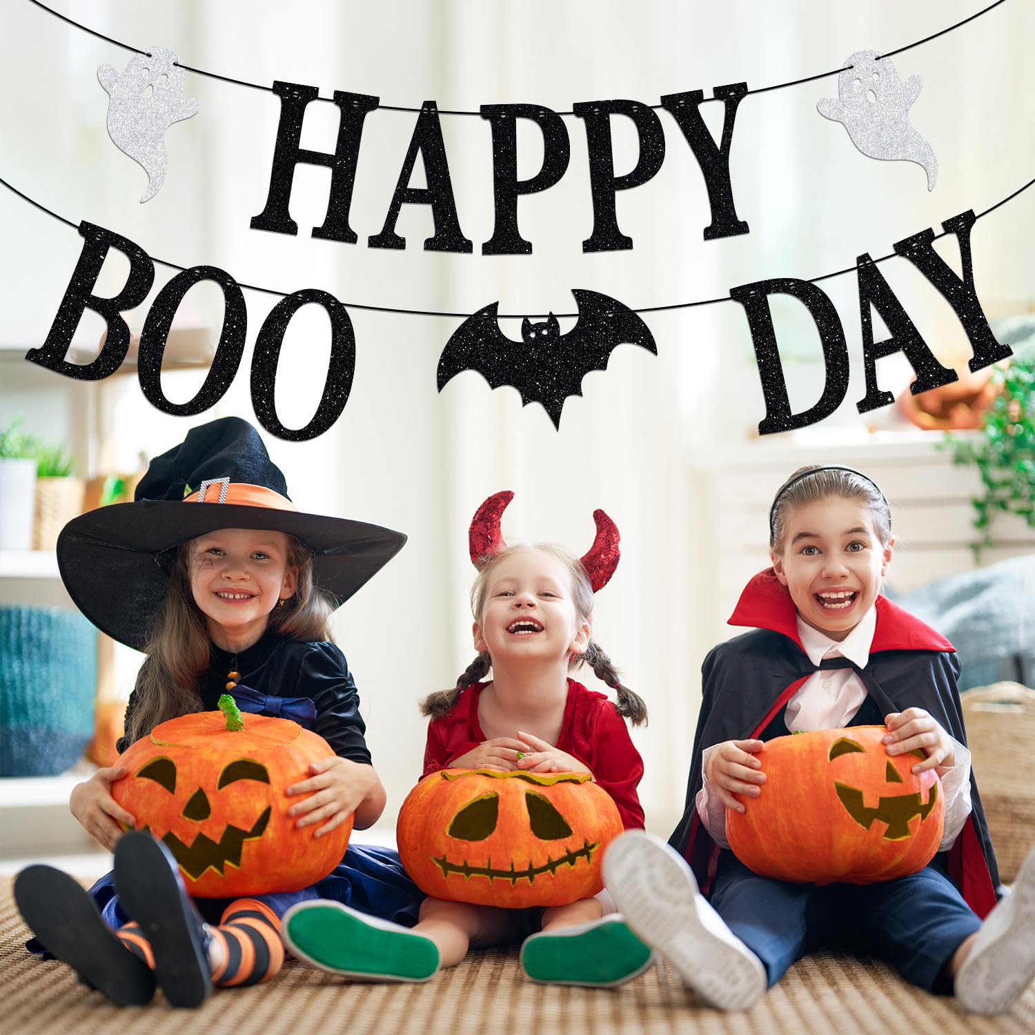 Happy Boo Day Banner, My 1st Boo Day, Ghoul Birthday Sign, Halloween Birthday Party Decorations