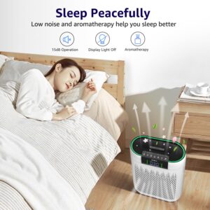 Air Purifiers for Home Large Room Bedroom up to 1740 Ft², Hepa Air Purifier with Air Quality Monitor, Smart WiFi, TRUE HEPA, Sleep Mode, Air Cleaner for Pets, Dust, Odor, Smoke, Pollen, AP2000WF