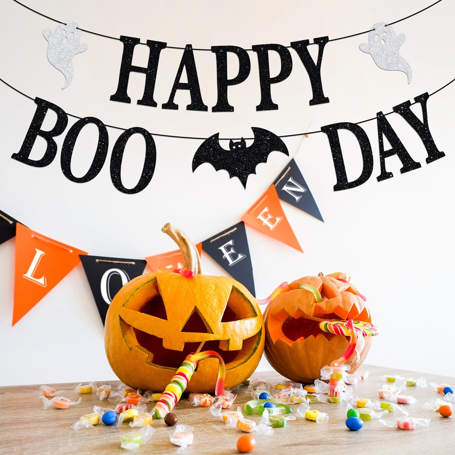 Happy Boo Day Banner, My 1st Boo Day, Ghoul Birthday Sign, Halloween Birthday Party Decorations