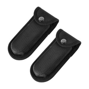 2pcs knife sheath for belt, double oxford cloth folding knife belt sheath versatile belt knife pouch pocket knife case portable belt knife holder for outdoor daily use