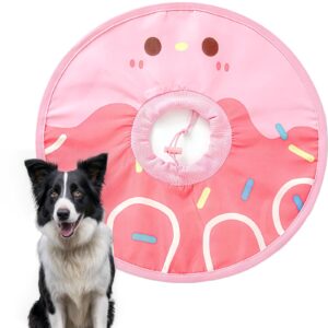 kudes waterproof cat dog cone, lightweight cat dog cone e collar with low noise fasteners, donut cat dog pet recovery collar, licking and scratching free cone pet surgery collar